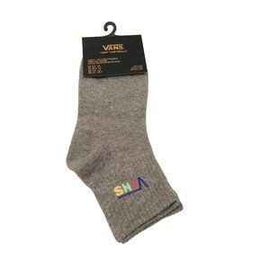 VANS Women's Low Cut Gray Socks with Pastel Logo Size 6.5-10